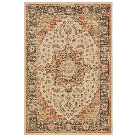 Oriental Weavers 9 ft. 10 in. x 12 ft. 10 in. Toscana Rectangular Area Rug Ivory T9551A300390ST